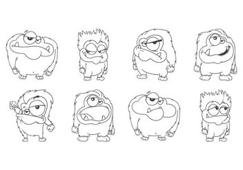 Free Cartoon Yeti Vector - vector gratuit #392847